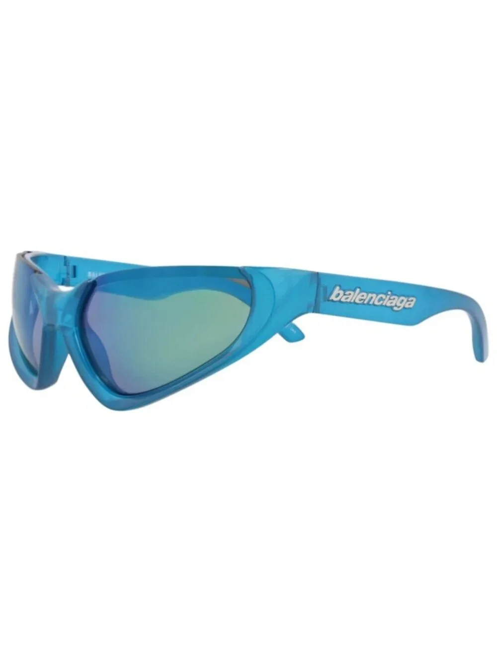 New Balenciaga Women's Sunglasses Shield Wrap Bio Injection Rilsan Frame Unisex